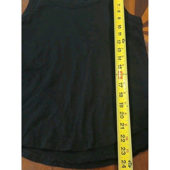 MADEWELL WOMEN'S TRUE BLACK WHISPER COTTON SCOOPNECK RIBBED TRIM TANK TOP Sz L - Picture 10 of 11